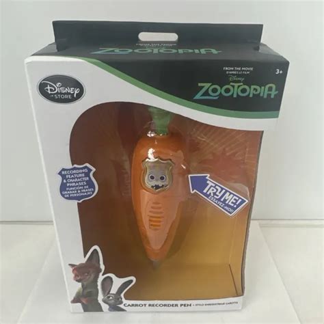 Rare Disney Zootopia Judy Hopps Carrot Voice Recorder Pen Role Play