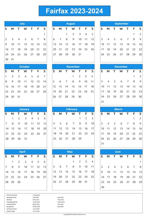 Fairfax County Public Schools Calendar Holidays 2023 2024