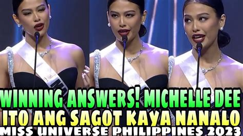 Winning Final Answer Miss Universe Philippines Winner Michelle
