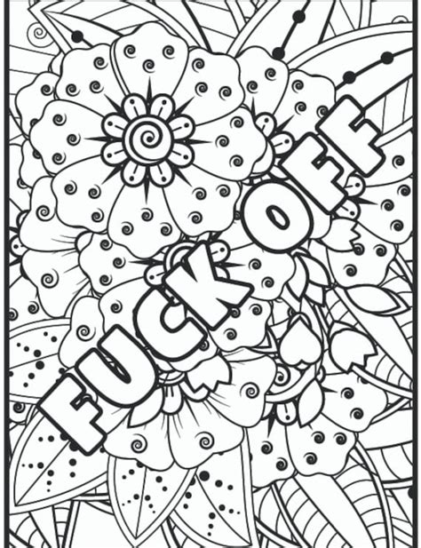 82 Adult Cuss Word Coloring Sheets Dirty Coloring Pages For Etsy