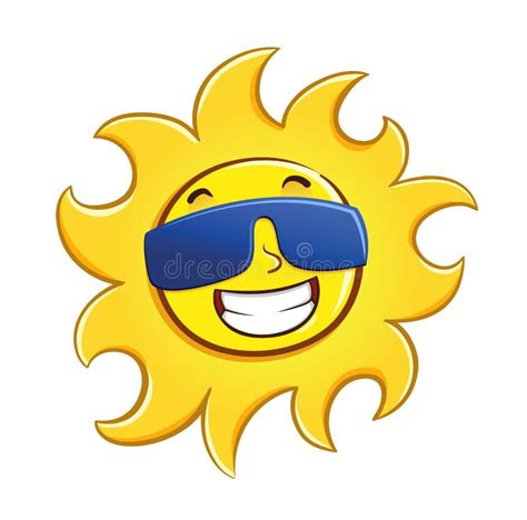 Sun Wearing Sunglasses Stock Illustrations 4146 Sun Wearing