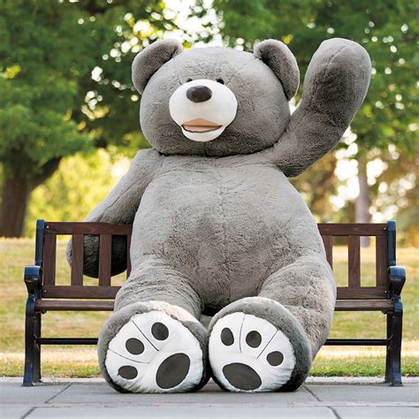 Hot 93inch230cm Grey Bear Plush Teddy Bear Giant Stuffed Animal Huge