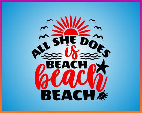 summer svg all she does is beach beach beach svg spring svg monogram svg files for cricut