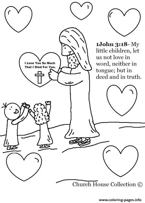 Free bible coloring pages for kids to color during class time. Jesus Christ Love Coloring Pages Printable