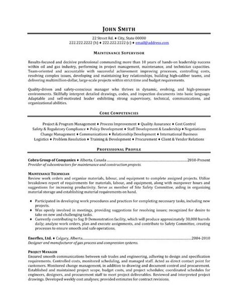 Company name november 2000 to december 2008 maintenance and facility supervisor city, state. Click Here to Download this Maintenance Supervisor Resume ...