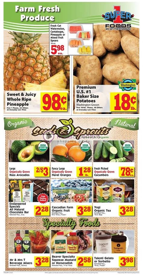 Go here to see the ad for your area. Super 1 Foods Weekly ad valid from 12/16/2020 to 12/24 ...