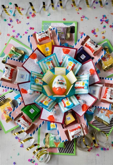 Diy Kinder Explosion Box Mit Süßigkeiten Geburtstagsgeschenke Diy