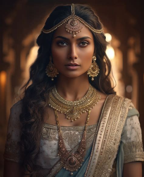 Midjourney Prompt Beautiful Indian Princess Gorgeous Prompthero