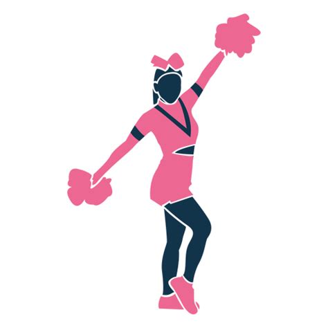 Cheerleader Pose Silhouette Cheerleading Transparent Png And Svg Vector