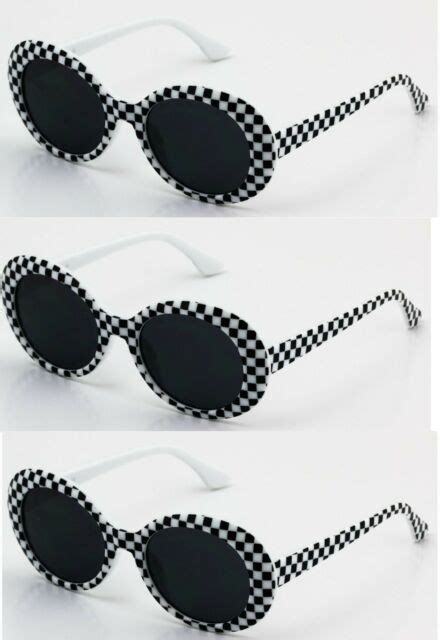 3 Pack Combo White Checkered Clout Goggles Sunglasses Ebay