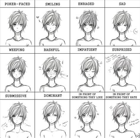 anime emotions anime faces expressions anime expressions fan art drawing
