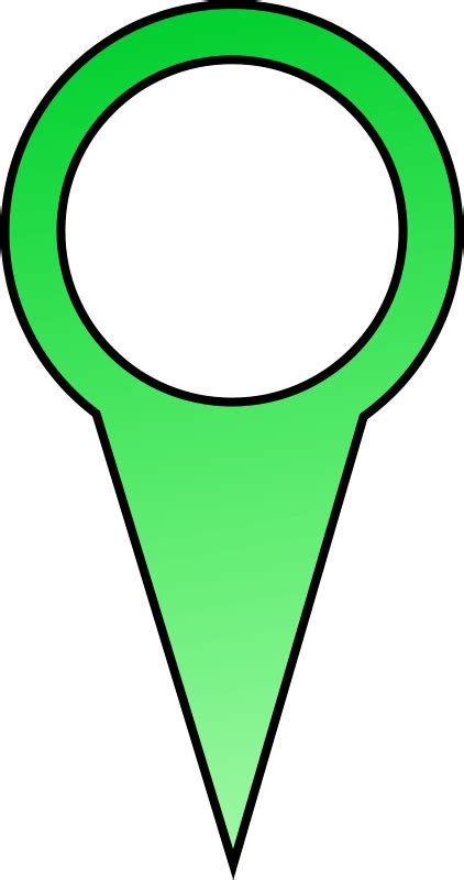 Free Clip Art Green Map Pin By LukeL