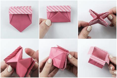 Origami Box With Flaps Photo Tutorial Paper Kawaii
