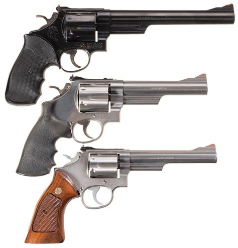 Three Smith And Wesson Double Action Revolvers A Sandw Model 29 2 Revolver