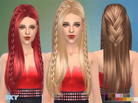 The Sims Resource Hair 233 By Skysims • Sims 4 Downloads