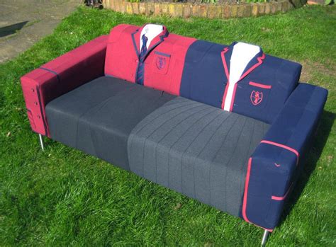 Upcycled Sofas School Uniform Sofa Reupholstered Sofa Created By