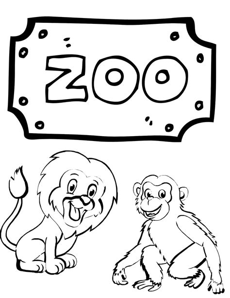 Zoo Preschool Coloring Pages