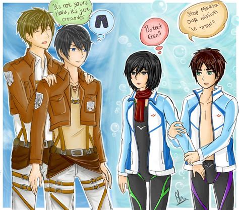 Crossover Attack On Titan And Free By Frenzy