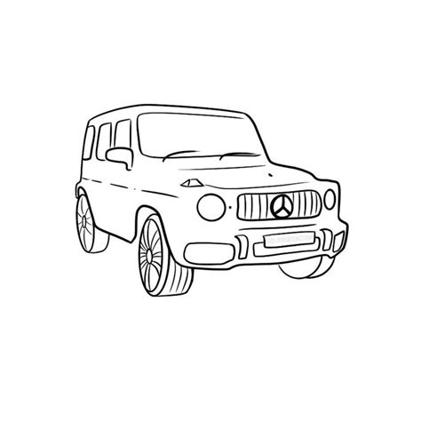 Mercedes Benz G Class Coloring Page Geländewagen Coloring Books