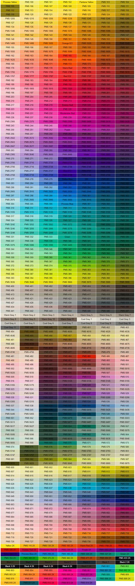Custom Pins Color Chart Pantone Matching System Pantone Color Chart