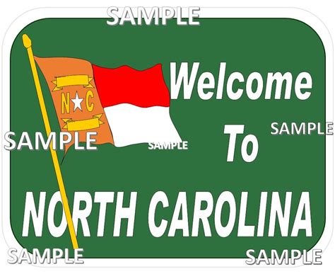 North Carolina State Welcome Sign Scrapbook Embellishment Etsy