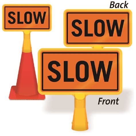 Coneboss Cone Message Collar Sign Slow Traffic Cones For Less