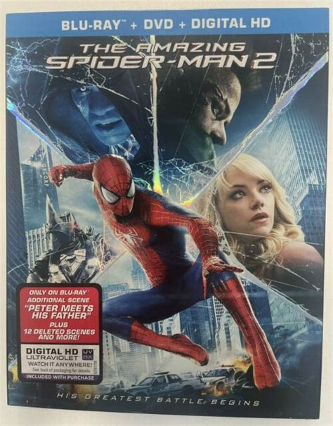 The Amazing Spider Man 2 Blu Ray DVD 2014 3 Disc Set Includes