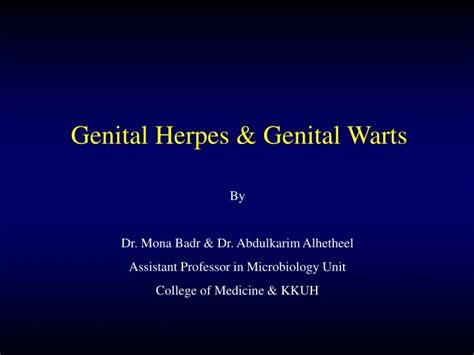 Ppt Genital Herpes Genital Warts Powerpoint Presentation Free