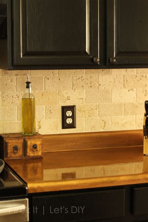 Unlike stone or solid surface, butcher block can be fabricated in a basement or garage workshop, making it the perfect diy project to totally transform your kitchen on a budget. Faux Copper Countertops- Because I'm Cheap | Copper countertops, Diy countertops, Countertops