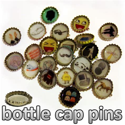 Bottle Cap Pins Dollar Store Crafts
