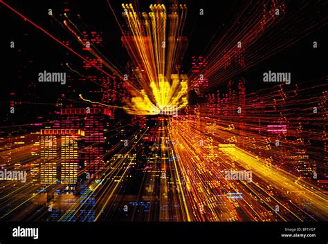 Abstract City Lights Stock Photo Alamy