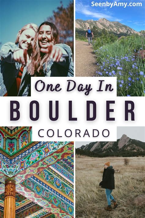 One Day In Boulder Colorado Collage With Images Of People And Mountains