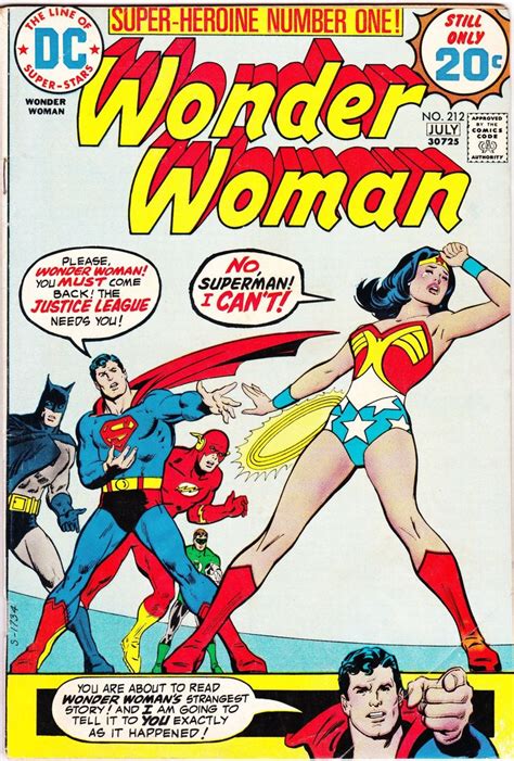 Wonder Woman 212 1st Series 1942 June 1974 Dc Comics Etsy Wonder