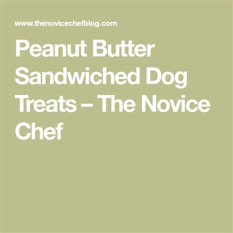 Peanut Butter Sandwiched Dog Treats The Novice Chef Peanut Butter