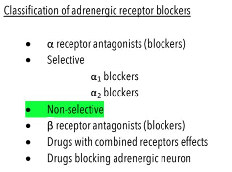 71 Non Selective Alpha Adrenergic Receptor Antagonists Flashcards Quizlet