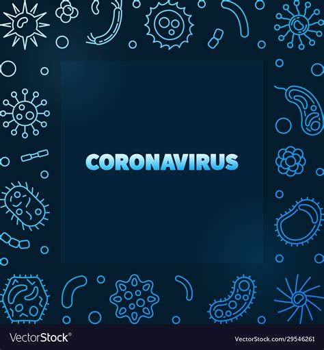 Coronavirus Concept Modern Blue Linear Royalty Free Vector