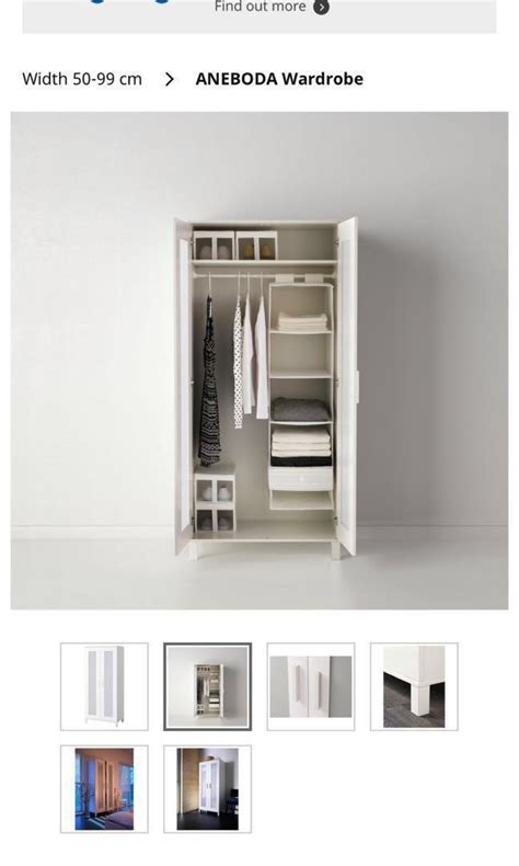 Ikea Aneboda Wardrobe Furniture Shelves And Drawers On Carousell