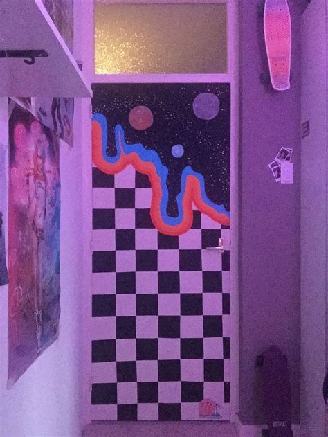 art painting vsco doorpainting checkerboard roomideas trippy