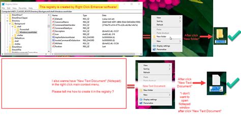 Right Click Main Context Menu How To Create New Text Document Notepad