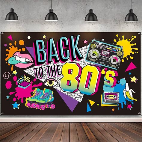 80s Backdrop 80s Back To The 80s Banner 80s Backdrop 80s Party