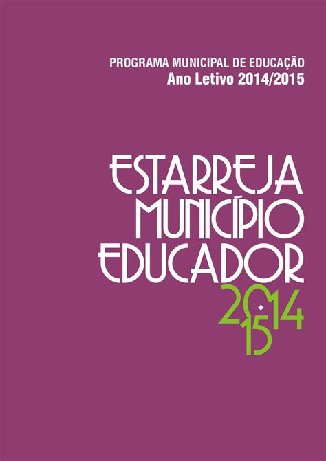 Programa Municipal De Educação 2014 2015 By Municipio Estarreja Issuu