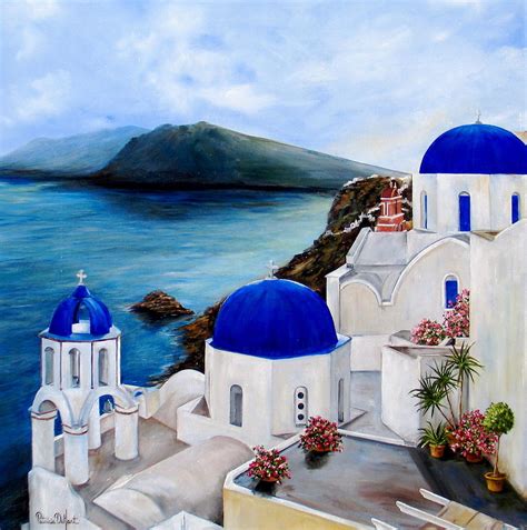 Santorini Oil Painting At Explore Collection Of