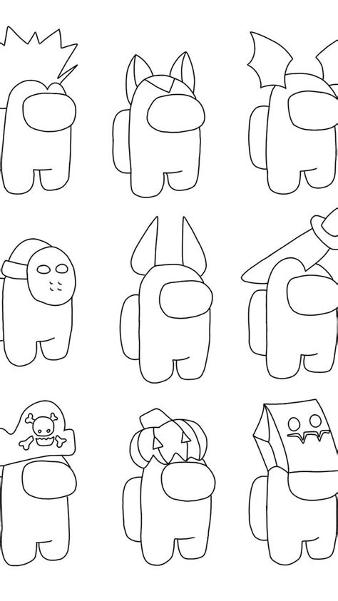 Among Us Halloween Coloring Pages For Kids Coloring Pages For Kids