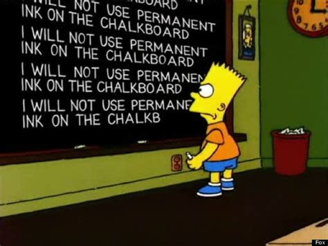 24 Bart Chalkboards For The 24th Anniversary Of The Simpsons Huffpost