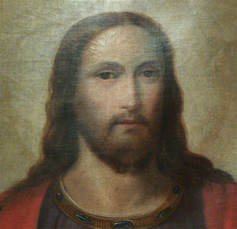 French Oil Painting Of The Sacred Heart Of Jesus At 1stdibs Sacred
