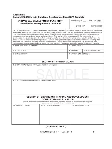 Army Idp Example Fill Online Printable Fillable Blank Pdffiller