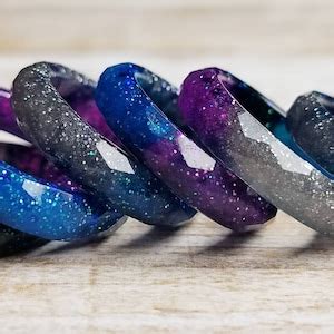 Galaxy Resin Rings Handmade Jewelry Rings Galaxy Ring Resin Etsy