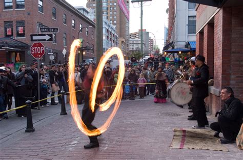 Fire Spinning Durring The Day