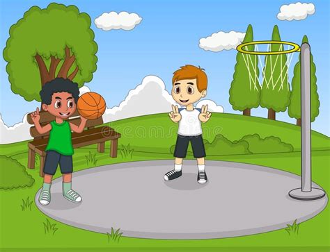 Kids Playing In The Park Stock Illustration Illustration Of Cycle