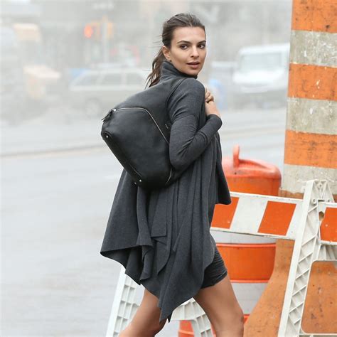 Emily Ratajkowski On The Set Of A Photoshoot For Dkny Campaign In New